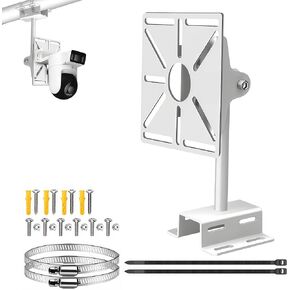 Lightweight Multi-Use Camera Wall & Pole Mount with Square Adapter Plate, Fits Bullet PTZ Dome Cameras, Compatible with Ring Arlo Reolink Hikvision, Includes Clamps & Zip Ties in Saudi Arabia