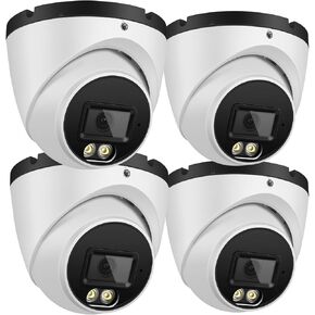 MWRCTV 4K 8MP Security Wired Dome Camera Smart Dual Lights PoE Turret IP Camera Outdoor Indoor,2.8mm Wide Angle Lens,AI Human Detection,Color Night Vision,Built-in Mic,Metal Case,IP67 Waterproof in Saudi Arabia