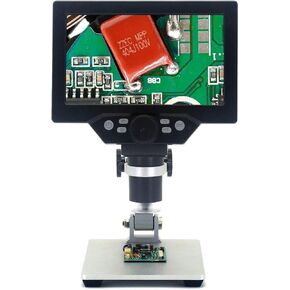 Microscope Kit USB Microscope with Aluminum Alloy Stent 600X 3.6Mp 4.3 Inches LCD Display Microscope Slides,G1200, in Kuwait