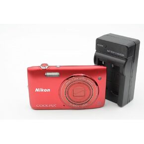 Nikon Coolpix S3400 16 MP Digital Camera with 7x Optical IS Zoom, 2.7-Inch LCD (Red) in Kuwait
