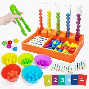 Counting and Color Sorting Toy, Preschool Kindergarten Learning Activities, Math Manipulatives Supplies Matching Games, Fine Motor Skills, Educational Montessori Toys for Kids 3 4 5 6 7 8 Year Old in Saudi Arabia