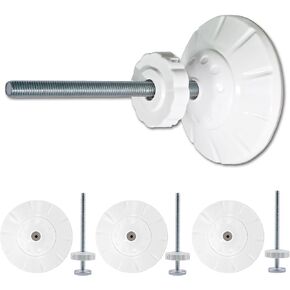 Baby Gate Extender Kit, 4 Cups, 4 M8x125mm Spindle Rods, White | 3.15-inch PP/TPE baby gate wall protectors; steel cores; pressure-mounted, no-drill fit; wider contact area for stability in Kuwait