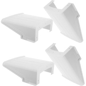 4pcs Outdoor Camera Rain Covers for Security Cameras White Plastic Weatherproof Protective Shield with Dustproof and Stable Material Construction and Campus Security in Kuwait