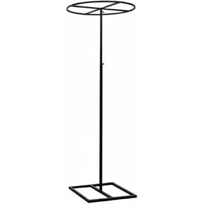 IAMDORE Adjustable Support Display Hoop Stand Galvanized Iron Backdrop Frame Telescopic Pole Aisle Marker with Resistant Build Suitable for Weddings Parties , Black , 60CM in Saudi Arabia
