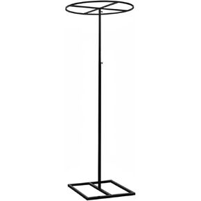 BWOFJGWH Adjustable Support Wrought Iron Hoop Stand Telescopic Backdrop Frame Aisle Marker Wedding Arch Galvanized Iron Paint Finish Suitable for Weddings , Black , 100CM in Saudi Arabia