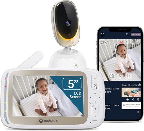 Motorola WiFi Baby Monitor, 5" Screen, Pan Tilt Zoom, Two-Way Talk, Night Vision, Temperature Alert, 1000ft Range (2026 Upgrade) in Saudi Arabia