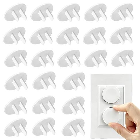 24 Pack Outlet Covers Baby Proofing, Baby Proof Outlet Covers, Plug Covers Baby Proofing, Childproof Electrical Socket Plug Protectors, Durable Socket Safety Guards for Home Hotel Travel in Kuwait
