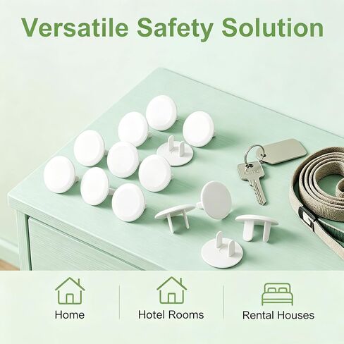 24 Pack Outlet Covers Baby Proofing, Baby Proof Outlet Covers, Plug Covers Baby Proofing, Childproof Electrical Socket Plug Protectors, Durable Socket Safety Guards for Home Hotel Travel in Kuwait