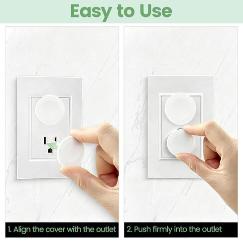 24 Pack Outlet Covers Baby Proofing, Baby Proof Outlet Covers, Plug Covers Baby Proofing, Childproof Electrical Socket Plug Protectors, Durable Socket Safety Guards for Home Hotel Travel in Kuwait