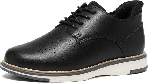 GINNI Boys Slip-On Comfort Dress Shoes, Kids Lace-Up Casual Oxford Sneakers | Hands-Free Oxfords, Light & Flexible Sole, for Toddler/Little Kid/Big Kid/Youth, School Suit Formal Tuxedo Church Wedding in Saudi Arabia