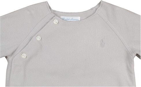 RL Infant Boy's (0M-24M) Lux Micro Long Sleeve Body Suit (6M, Gray) in Kuwait