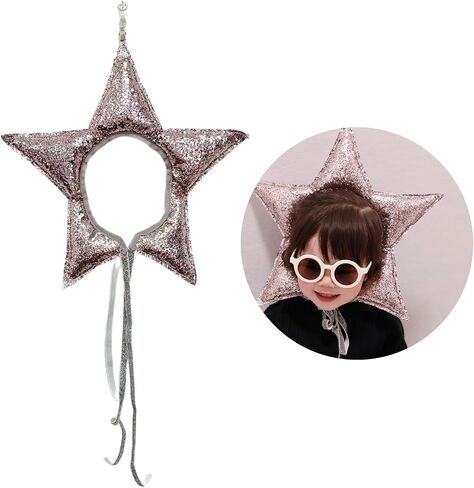 hejhncii Glittered Hat Headwear Party Costume Photo Props Headbands Animation Hair Hoop for Photo Props Star Headpiece in Saudi Arabia
