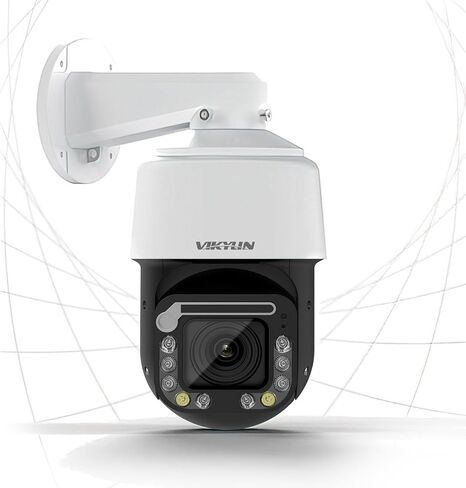VIKYLIN 4K PTZ Outdoor Camera 8MP IP POE Auto Tracking Pan Tilt 18xOptical Zoom with Wiper,Spotlights Color Night Vision,AI Human/Vehicle Detection,2-Way Talk, SD (512GB) in Saudi Arabia