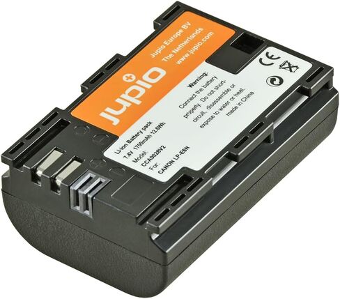 بطارية بديلة للكاميرا الرقمية Jupio لكاميرا Canon LP-E6n | NB-E6n، رمادي (CCA0028) | كاميرا DSLR وطاقة بدون مرآة بسعة 1700 مللي أمبير في الساعة وإخراج 7.4 فولت in Kuwait