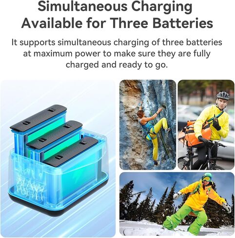 3 Slot Battery Charge Hub Compatible with Insta360 X5 | 360 X5 Battery Charger Accessories Includes Charging Cable(NOT Included 360X5 Battery) in Saudi Arabia