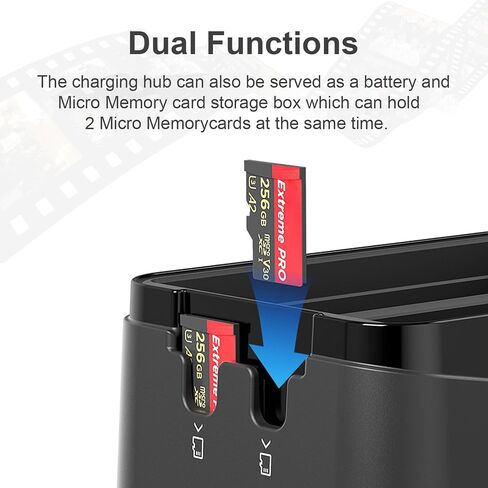 3 Slot Battery Charge Hub Compatible with Insta360 X5 | 360 X5 Battery Charger Accessories Includes Charging Cable(NOT Included 360X5 Battery) in Saudi Arabia