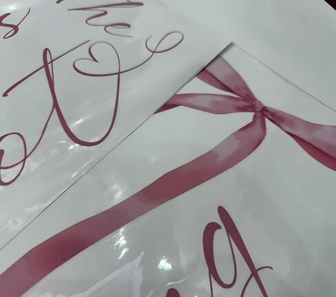 She's Tying The Knot Decal - Bachelorette Pink Bow Sign Decor Decal, Bridal Shower Decoration Sticker for Engagement Party, Balloon Arch, Backdrop (Knot Decal Pink) in Kuwait
