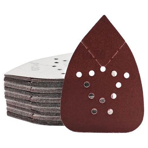 120 Grit Mouse Sander Sandpaper, 50PCS Sanding Pads for Mouse Palm Sanders, Hook and Loop Sandpaper, Triangle Sanding Pads for Black and Decker Mouse Sanders and Many Other Palm Sanders (120 Grit) in Saudi Arabia