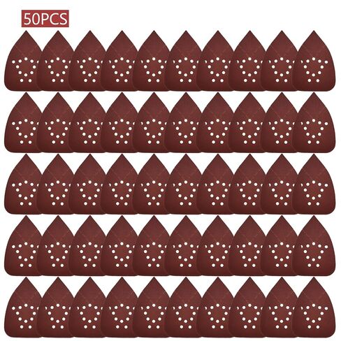120 Grit Mouse Sander Sandpaper, 50PCS Sanding Pads for Mouse Palm Sanders, Hook and Loop Sandpaper, Triangle Sanding Pads for Black and Decker Mouse Sanders and Many Other Palm Sanders (120 Grit) in Saudi Arabia