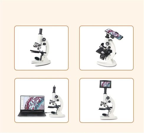 Microscope, Microscope, Monocular Optical Scope 64x-160x School Science Experimental Biology Children's Digital,for Homeschool Lab in Kuwait