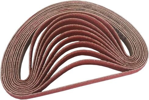 3/4 Inch X 20-1/2 Inch Ceramic Cloth Sanding Belts 60 Grit 10 Pack | Premium Long Lasting Ceramic Cloth Sanding Air File Belts For Metal, Car Restoration And Composites in Saudi Arabia