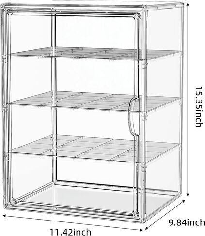JOYZAN Clear Baby Bottle Organizer for Countertop 3 Tier Stackable Plastic Bottle Station Organizer with Adjustable Dividers Baby Bottle Storage Organizer for Cabinet,Home,Bathroom XXL in Saudi Arabia