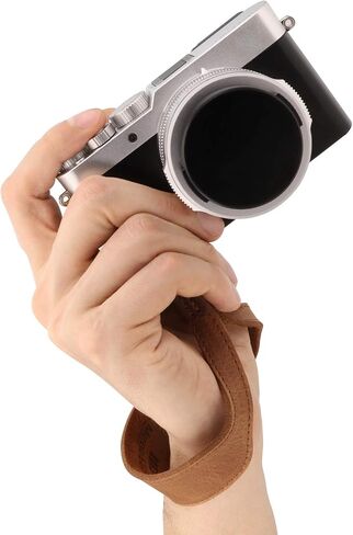 MegaGear MG1613 SLR, DSLR Genuine Leather Wrist Strap, Brown, One Size in Kuwait