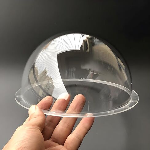 6.2 Inch Acrylic Plexi Glass Clear Dome Cover, Plastic Hemisphere Lens Cap Ball Cover, Surveillance CCTV Camera Housing for Security Camera, 156mm Outer Diameter, 93mm Height in Saudi Arabia