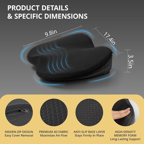 Car Seat Cushions for Driving | Car Seat Cushions,Relieve Sciatica & Back Pain, Improve Driving Posture, Ergonomic Truck Seat Cushion for Long Commute in Kuwait