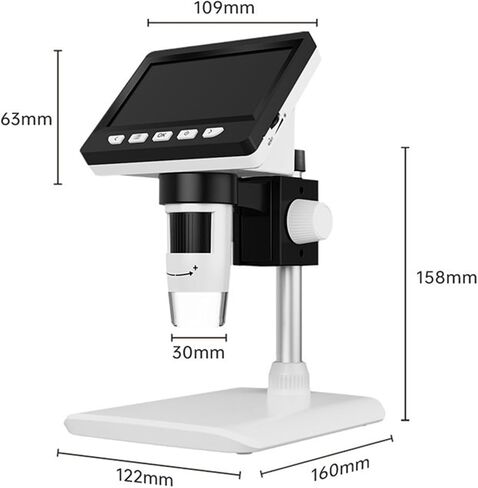 USB Microscope, Microscope 1000x 4.3 Inch Digital Coin Computer Laptop Soldering Tool Suitable for Beginners to Learn and Experiment in Saudi Arabia
