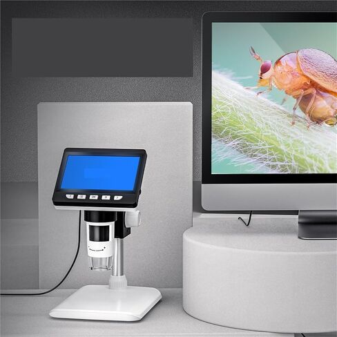 USB Microscope, Microscope 1000x 4.3 Inch Digital Coin Computer Laptop Soldering Tool Suitable for Beginners to Learn and Experiment in Saudi Arabia