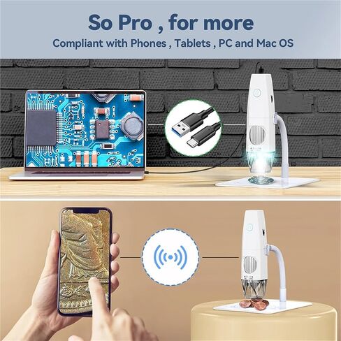 USB Microscope, Microscopes, 2MP 1080P WiFi Electron Microscope USB Computers Connecting Photo Video Taking in Saudi Arabia