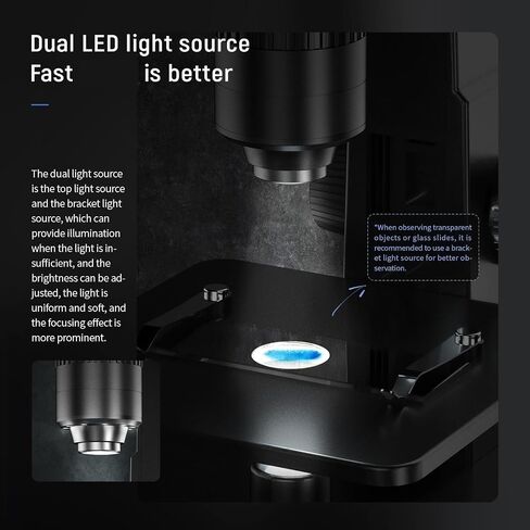 USB Microscope, 315wifi Microscope 2000X Dual Lens Biological USB/WiFi Mobile Phone Mite High-Power Digital in Saudi Arabia