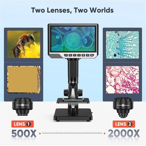 Microscope, Digital Microscope Scope 7 Inch Lab Biological Camera for Electronics Repair,for Homeschool Lab in Kuwait