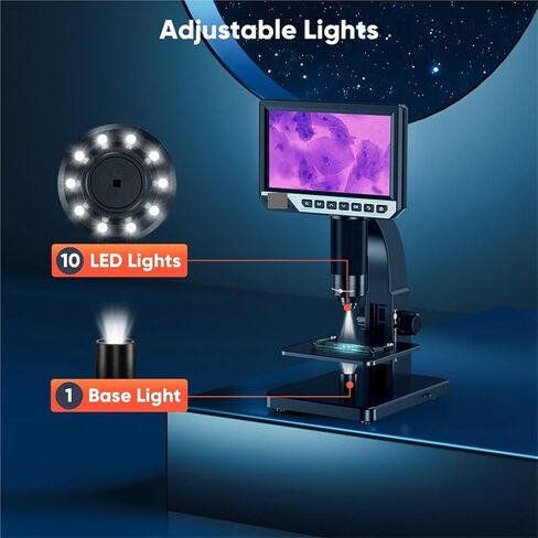 Microscope, Digital Microscope Scope 7 Inch Lab Biological Camera for Electronics Repair,for Homeschool Lab in Kuwait