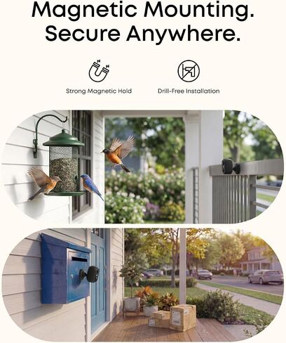 eufy Security eufyCam C35 6-Cam Kit, Wireless Security Indoor/Outdoor Camera, Magnetic Mount, Color Night Vision, Local Storage, No Subscription, IP67, Solar Panel Compatible, Built-in 8GB, Black in Kuwait