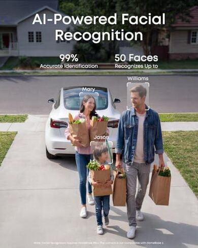 eufy Security eufyCam C35 6-Cam Kit, Wireless Security Indoor/Outdoor Camera, Magnetic Mount, Color Night Vision, Local Storage, No Subscription, IP67, Solar Panel Compatible, Built-in 8GB, Black in Kuwait