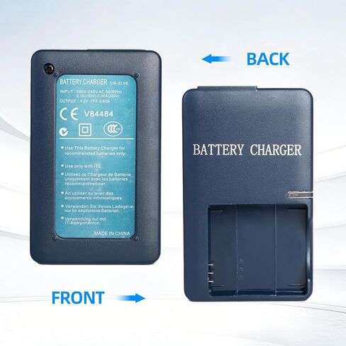 NB-4L CB-2LV Battery Charger Compatible with Canon IXUS | 100 HS, 300 HS, 310 HS, PowerShot SD1000, SD1100 IS, SD1400 IS, SD200, SD300, SD450, SD600, SD750, SD780 IS, SD960 IS in Kuwait
