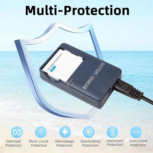 NB-4L CB-2LV Battery Charger Compatible with Canon IXUS | 100 HS, 300 HS, 310 HS, PowerShot SD1000, SD1100 IS, SD1400 IS, SD200, SD300, SD450, SD600, SD750, SD780 IS, SD960 IS in Kuwait