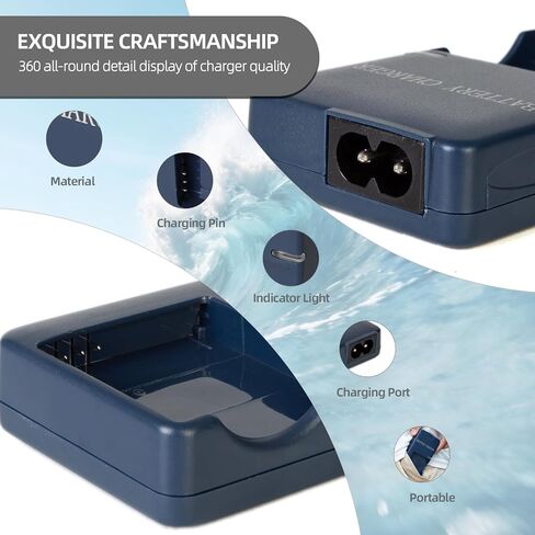 NB-4L CB-2LV Battery Charger Compatible with Canon IXUS | 100 HS, 300 HS, 310 HS, PowerShot SD1000, SD1100 IS, SD1400 IS, SD200, SD300, SD450, SD600, SD750, SD780 IS, SD960 IS in Kuwait