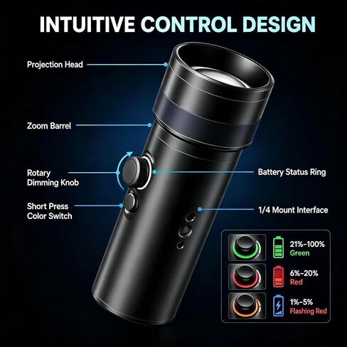 Photography Spotlight Projection Light, Creative Content Lighting System with 20 Magnetic Zoom Control Multi Color Effects Rechargeable Power for Photo Video Studio Production in Saudi Arabia