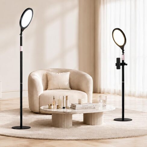 14" Full Screen Ring Light with Adjustable Stand, Studio LED Ring Light with Phone Holder & 58" Stand, Selfie Light with Remote for Video Photography, TikTok, YouTube, Live Stream in Saudi Arabia
