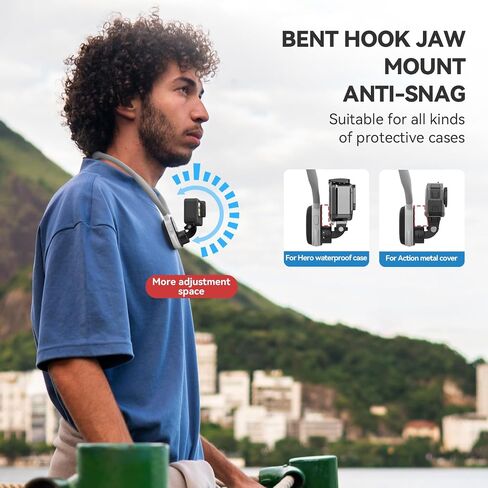 TELESIN S2 Quick Release Magnetic Neck Mount with Fixing Chest Strap | Necklace Lanyard Holder for GoPro 13 12 11 10 9 8 7 6 Go Pro Max Insta360 X3 X4 GO3 Ace Pro DJI Action 5 Pro 3 4 in Kuwait