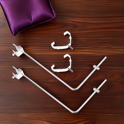 Adjustable Aquarium Light Holder Clamp Aluminum Alloy Lamp Bracket 4pcs with 6.5-11cm Clamp Range Silver for Fish Tank and Aquarium Suitable for Freshwater and Saltwater Tanks in Saudi Arabia
