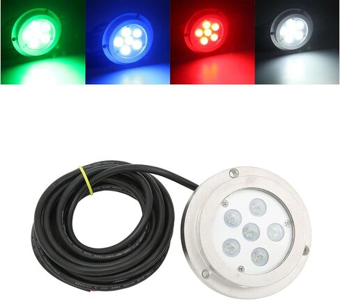 Boat Underwater Light, 316 Stainless Steel Underwater Light 12V 24V 17W RGBW LED 3.8 Inch Flush Mount IP68 for Yacht Ship Motorboat Pool Fountain in Saudi Arabia