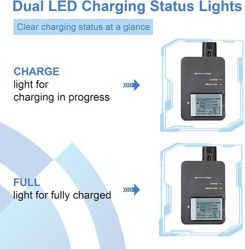 NB-13L CB-2LH CB-2LHT Battery Charger Compatible with Canon PowerShot G7 X Mark II, Mark III, G9 X, G5 X, SX620 HS, SX720 HS, G1 X, Detachable Power Cord Included in Kuwait