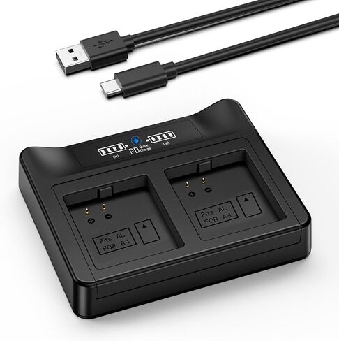 18W PD LCD USB Dual Battery Charger for Arlo Pro & Pro 2 | Fast Charging Station Replacement Charging Accessory for Arlo Home Security Cameras in Kuwait