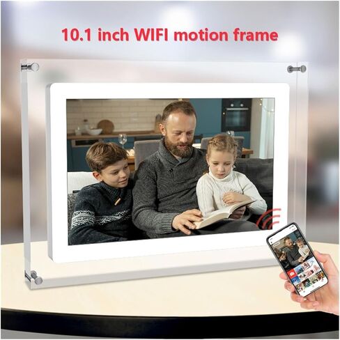 10inch Acrylic WiFi Digital Photo Frame 32G Touch Screen with USB Port Stand Support Phone App Sending Picture Video Play Clearer in Saudi Arabia
