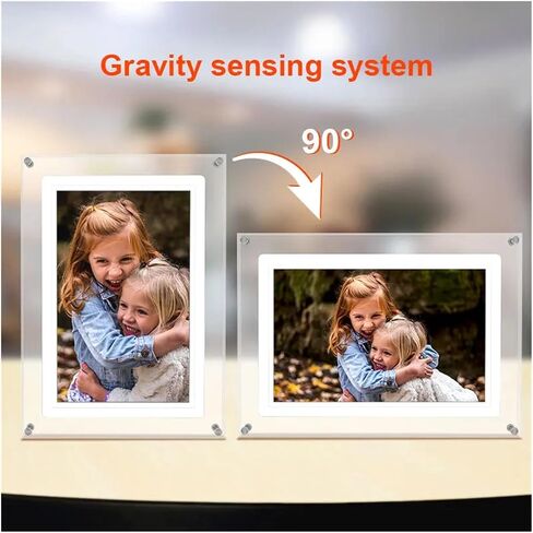 10inch Acrylic WiFi Digital Photo Frame 32G Touch Screen with USB Port Stand Support Phone App Sending Picture Video Play Clearer in Saudi Arabia