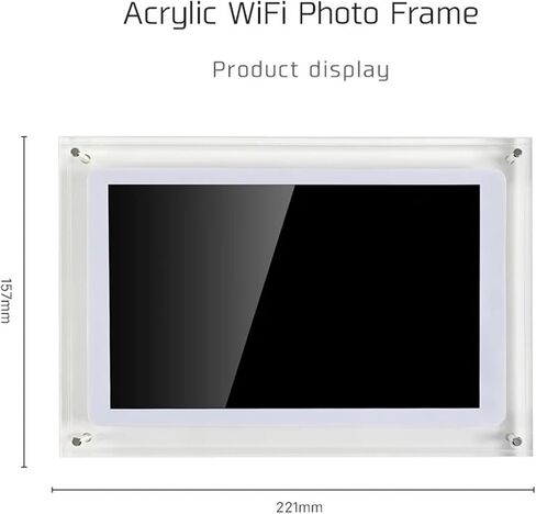 10inch Acrylic WiFi Digital Photo Frame 32G Touch Screen with USB Port Stand Support Phone App Sending Picture Video Play Clearer in Saudi Arabia